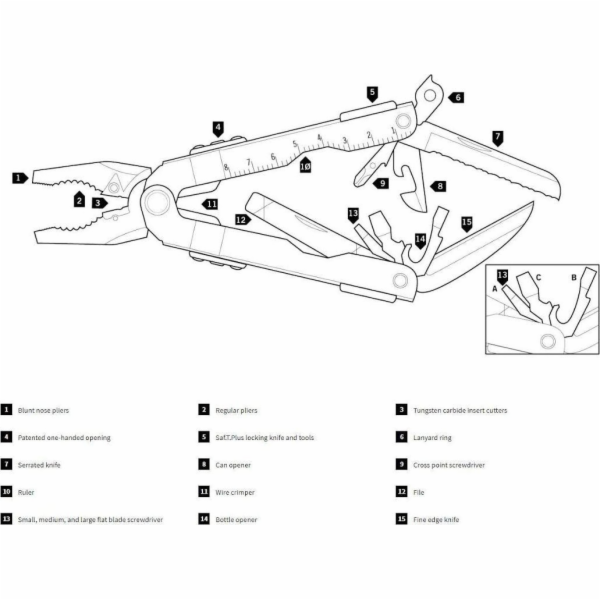 Gerber GERBER Multitool MP600 Tupý nos