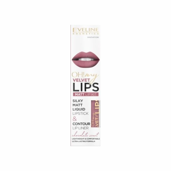 Eveline Oh My Lips Matná rtěnka a tužka na rty 13 Brownie...