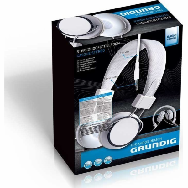 Sluchátka Grundig - Neonová sluchátka do uší (bílá)