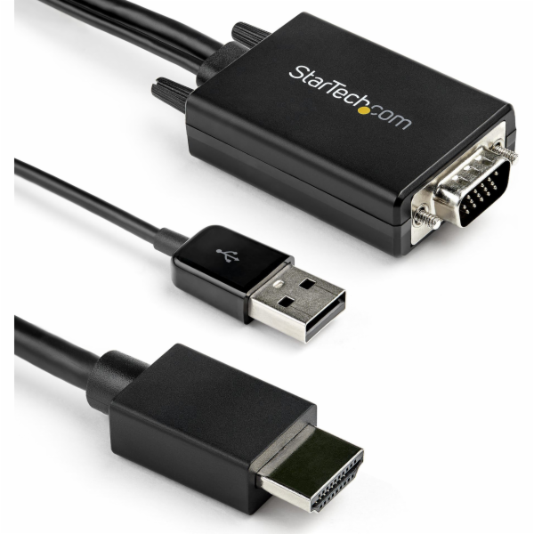 StarTech HDMI - D-Sub (VGA) + USB-A kabel 2m černý (VGA2H...