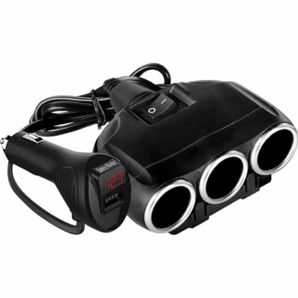 LTC LTC Adaptér CAR FIRE 3 zásuvky + 1 zásuvka USB 3.1A, ...