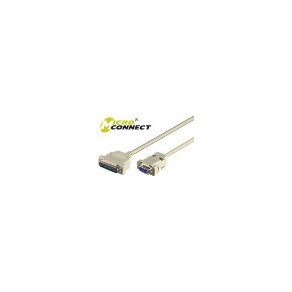 MicroConnect DB-9 - DB-25, 3m, šedá (IBM029)