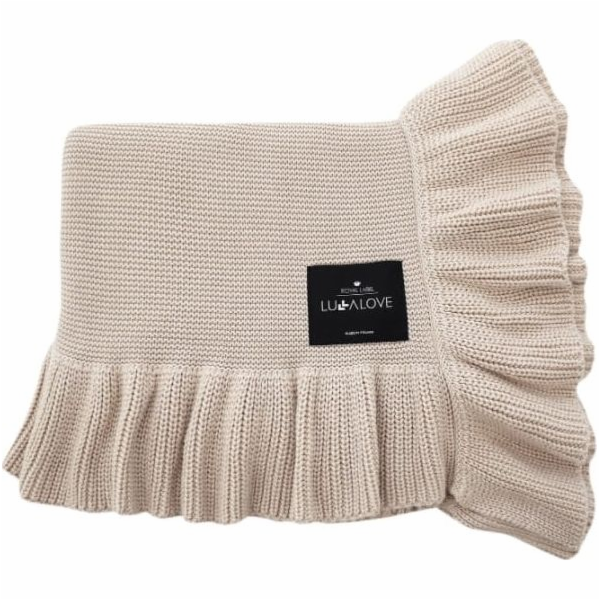 LullaLove Celoroční deka s volánem Beige Lullalove