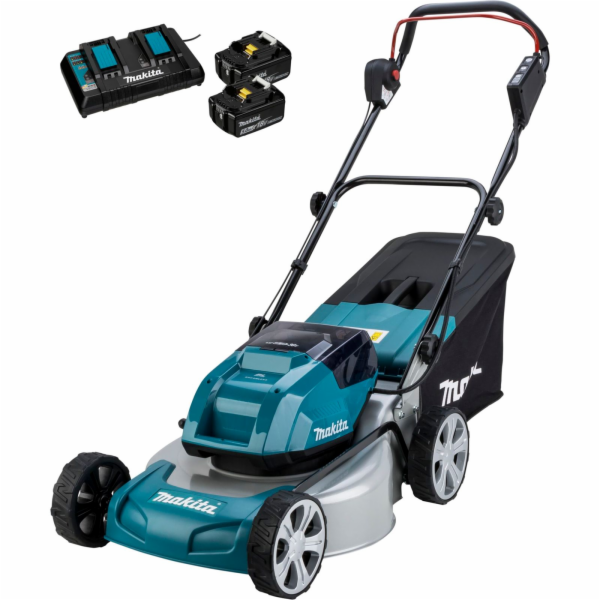 Makita DLM463PT2 aku sekacka na travu