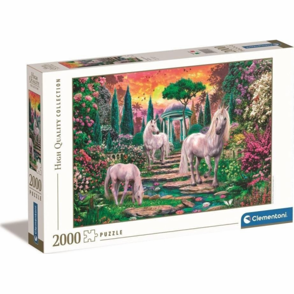 Puzzle Clementoni 2000 ks. HQ klasické zahradní jednorožce