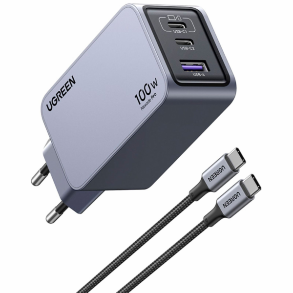 UGREEN 25874 Nexode Pro 100W GaN Charger with USB-C Cable