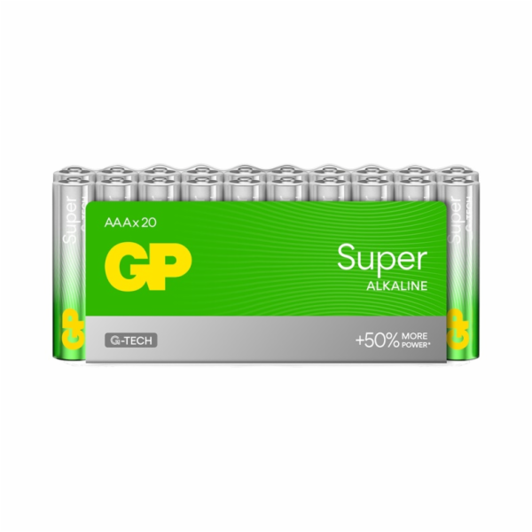 Prvky GP SUPER ALKALINE AAA/LR03, 20 ks.
