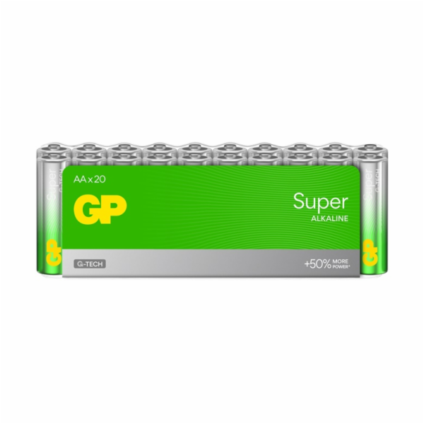 Prvky GP SUPER ALKALINE AA/LR06, 1,5V, 20 ks.