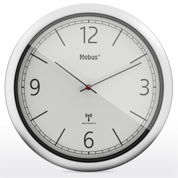 Mebus 19810 radio wall clock grey/silver