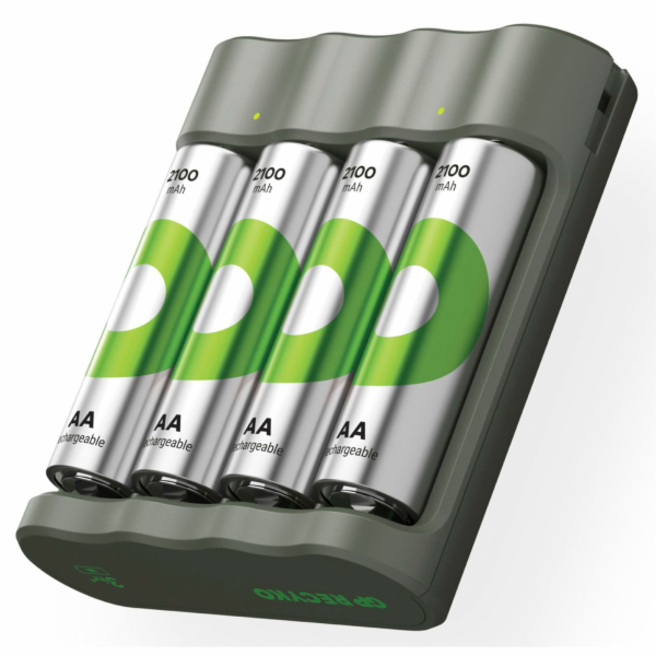 GP ReCyko B441 4-Port USB-Modell Ladegerät inkl.4xAA NiMh...