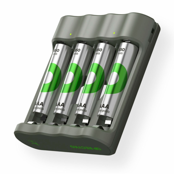 GP ReCyko B441 4-Port USB-Modell Ladegerät inkl.4xAAA NiM...