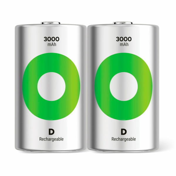 1x2 GP ReCyko NiMH Batteries o D Mono 3000 mAH, ready to use