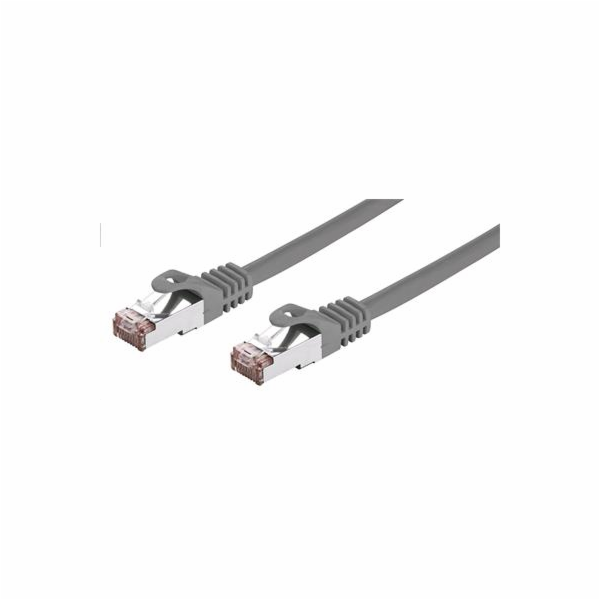 C-TECH kabel patchcord Cat6, FTP, šedý, 2m