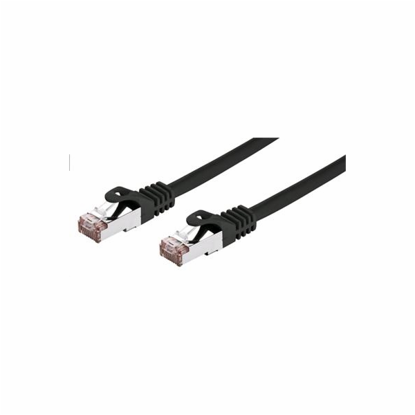 C-TECH kabel patchcord Cat6, FTP, černý, 0,5m