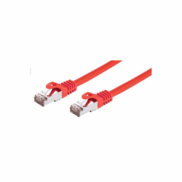 C-TECH kabel patchcord Cat6, FTP, červený, 0,25m