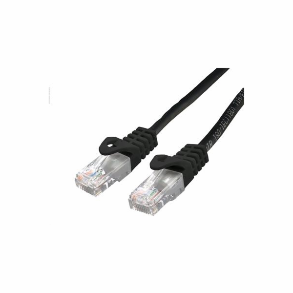 C-TECH kabel patchcord Cat6, UTP, černý, 1m
