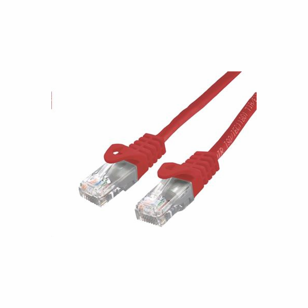 C-TECH kabel patchcord Cat6, UTP, červený, 1m
