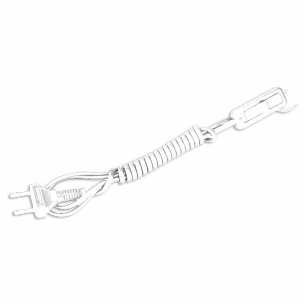 Kabel se zástrčkou a vypínačem ZAMEL, 1,9 m, bílý