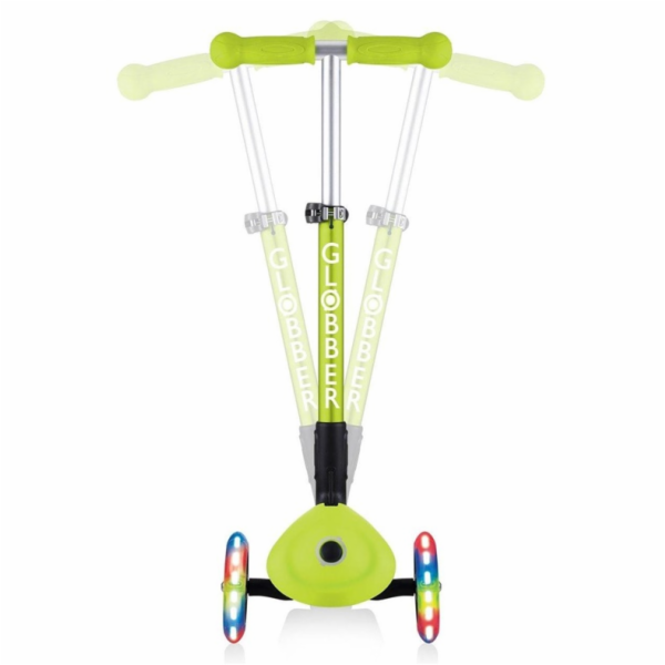 Dětská koloběžka Globber Junior Foldable Lights, zelená