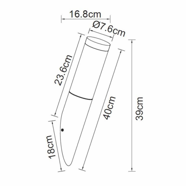 Svítidlo Domoletti Monteo DH021, 23W, E27, IP44, antracit