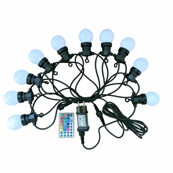 LED girlanda bublina Domoletti BDG50-10-5T, 5 m, 10, rgb