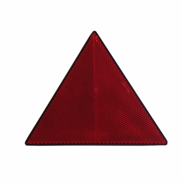 Červený nalepovací reflektor, trojúhelník, 153x133 mm