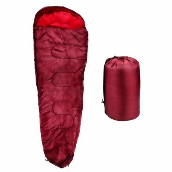 Spací pytel mumie červený 80 x 210 cm ED-250108