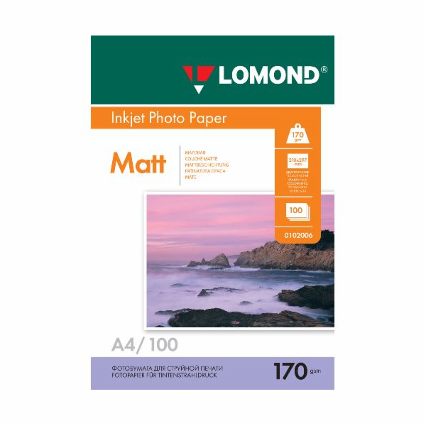 LOM - Pho Inkj Matt 170g/m2 100/A4 DS 0102006