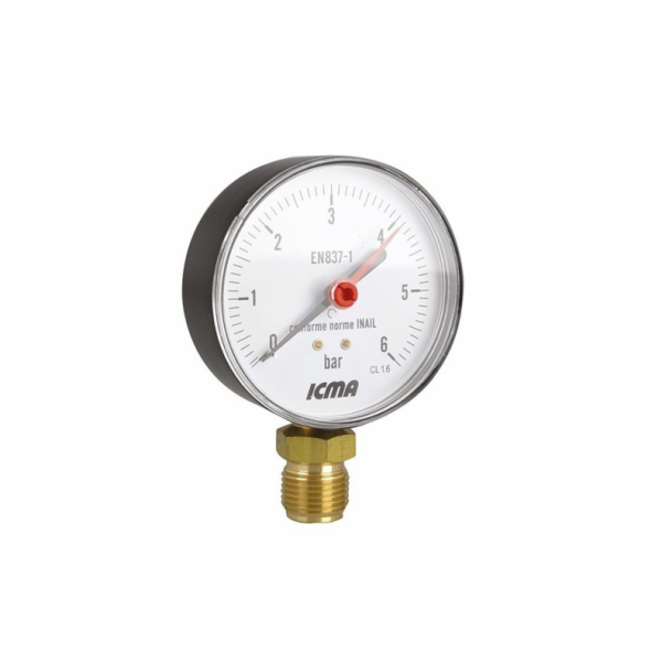 Manometr ICMA 1/2", 80 mm, 6 BAR