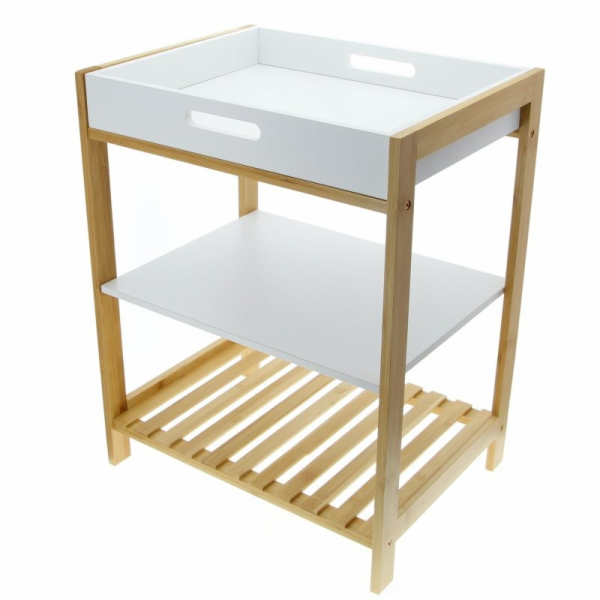 Koupelnový regál s policemi bambus 40x30x50cm, 3 police H...