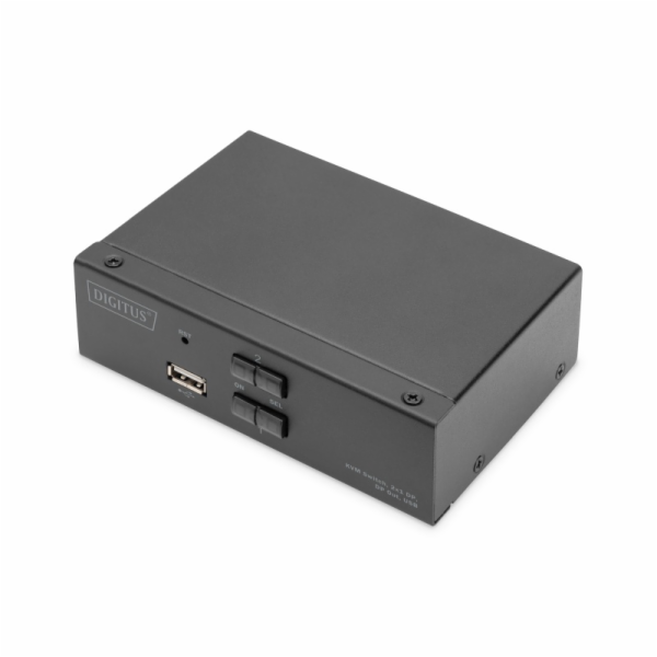 DIGITUS DS-12851 KVM Switch, 2x DP in, DP Out, 2x USB B, ...
