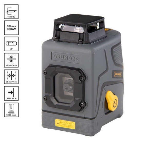 Level Grunder MTM330B 1X3D+1V, zelená