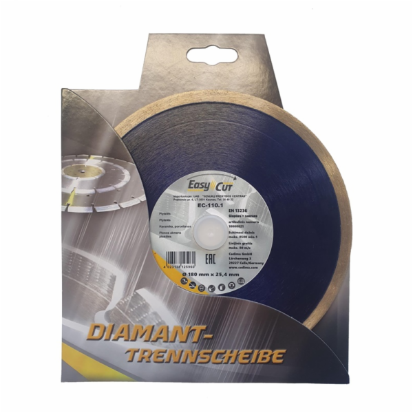 Diamantový řezný kotouč Cedima EC-110.1 180x25.4x1.6mm