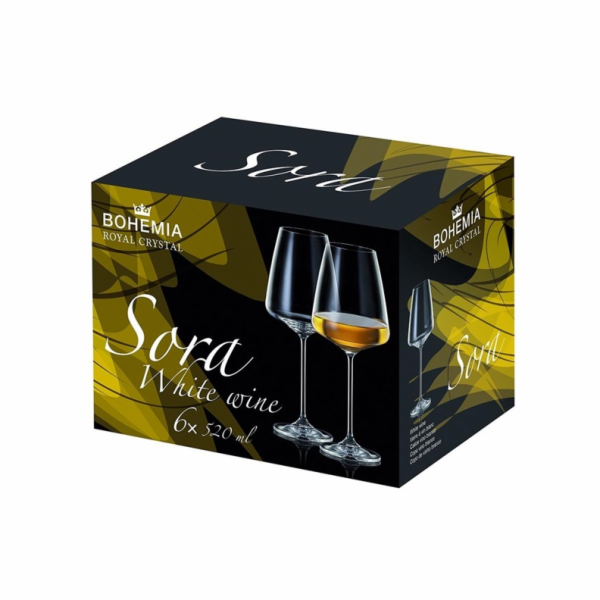 Sada sklenic na víno Bohemia Royal Crystal, 0,52 l, 6 ks.