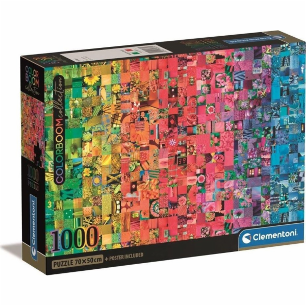 Clementoni CLE puzzle 1000 Compact Colorboom Collection 3...