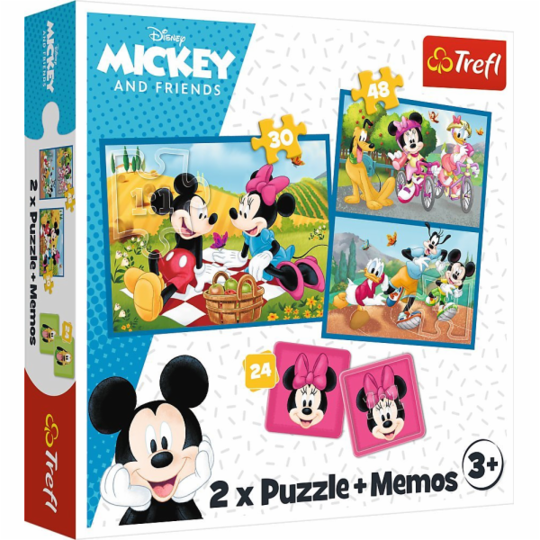 Trefl Puzzle 2v1 + poznámky Mickey and Friends 93344 Trefl