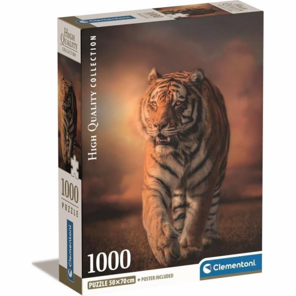 Clementoni CLE puzzle 1000 Compact Tiger 39773
