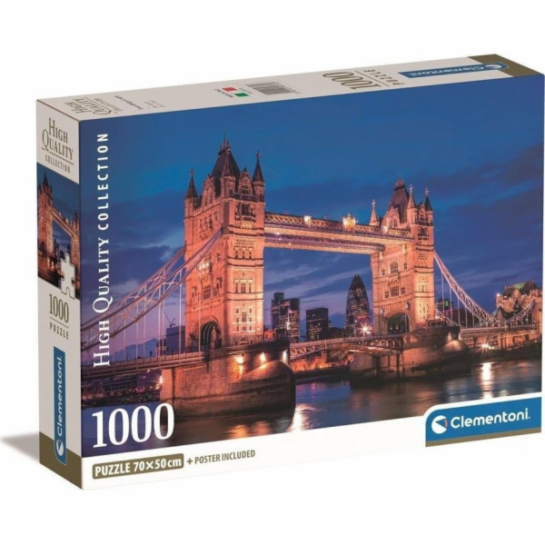 Clementoni CLE puzzle 1000 Kompaktní most v noci 39772