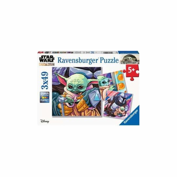 Puzzle Ravensburger 3x49 dílků v The Mandalorian