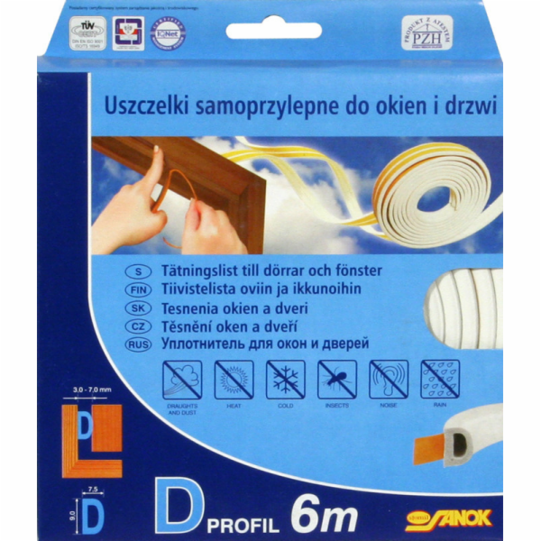 Stomil Sanok Gumové těsnění 6m P bílé 1 ks.