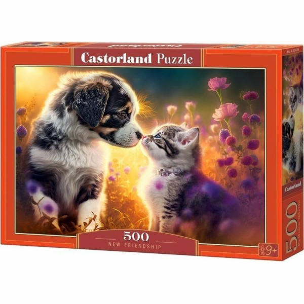 Castorland Puzzle 500 dílků Kotě pes nový přítel?