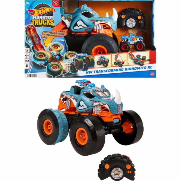 Mattel Hot Wheels R/C Rhinomite Mega Transformation 1:12 ...