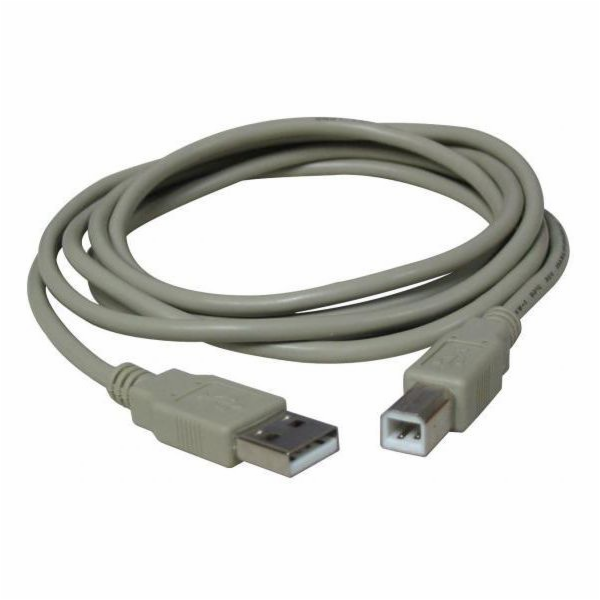 Kabel USB-A s logem USB – 5 m šedý (15853)