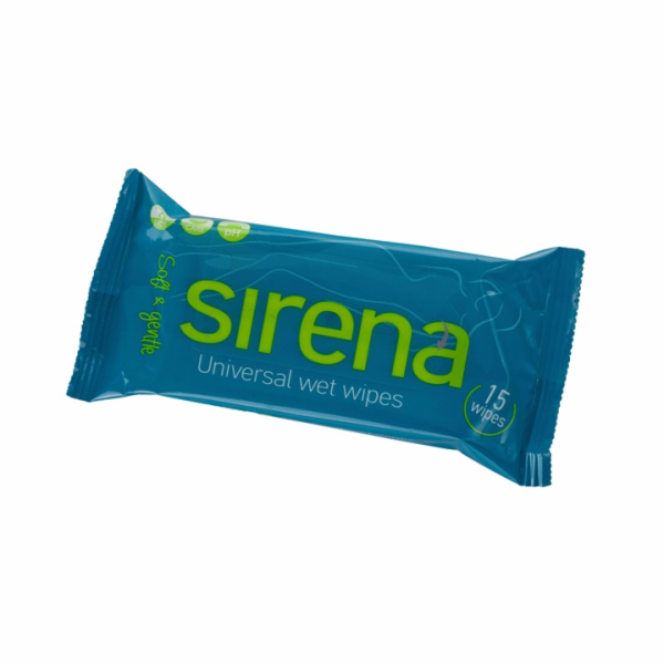 SIRENA vlhčené ubrousky, 15 ks.