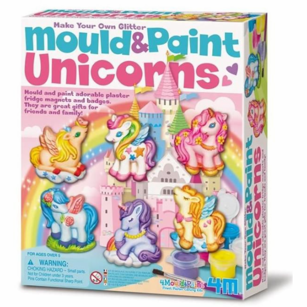 4M Sádrové odlitky - Třpytivé jednorožce