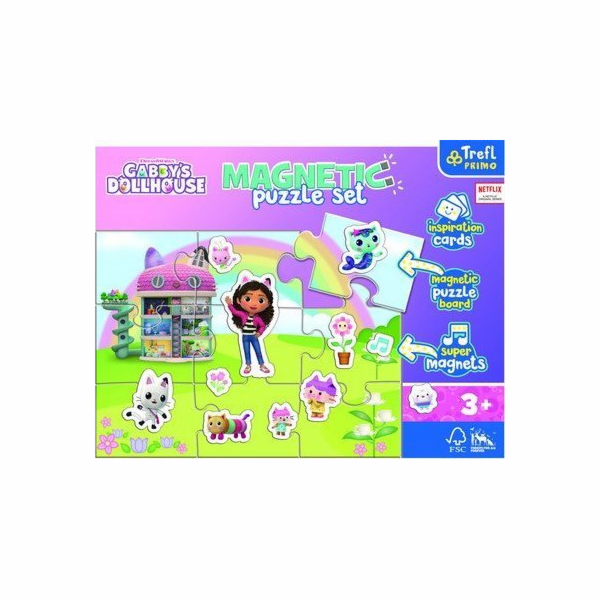 Magnetické puzzle Trefl Svět domečku pro panenky Gabi Gabbys