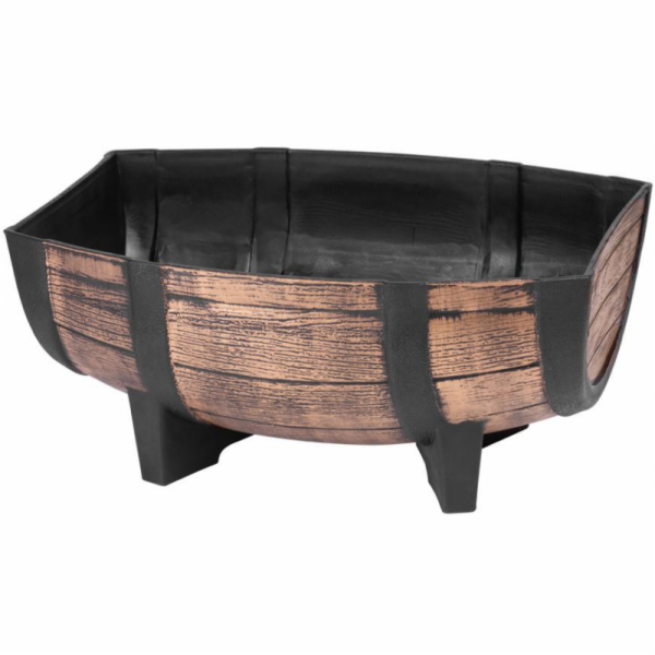 květináč Strend Pro Woodeff, 29x41x19 cm, teak, sud, dřev...