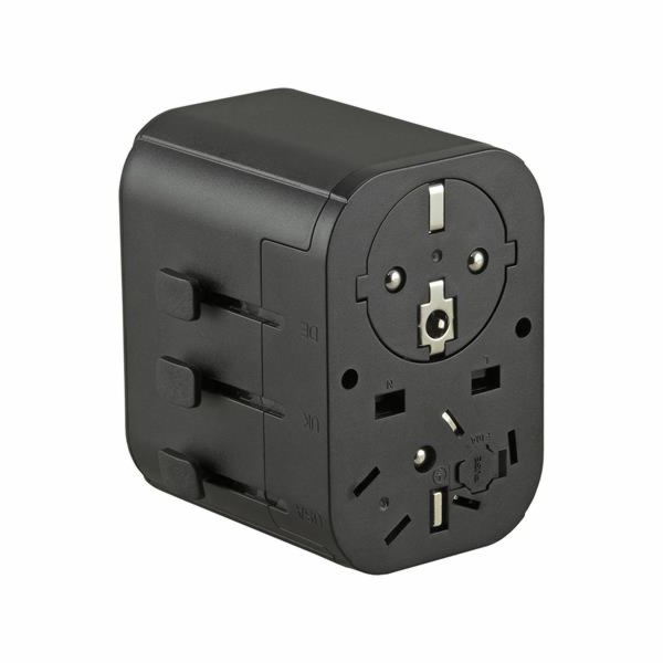 Adaptér Jupio Travel Adapter 2x USB-A 1x USB-C 15.5W uviv...