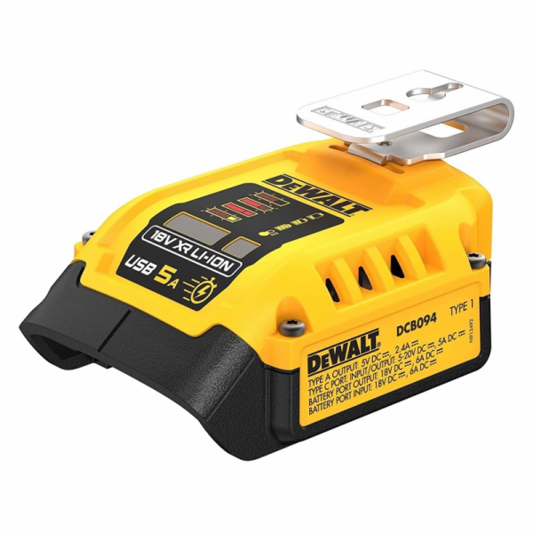 Nabíječka baterií USB Dewalt DCB094K, 18V