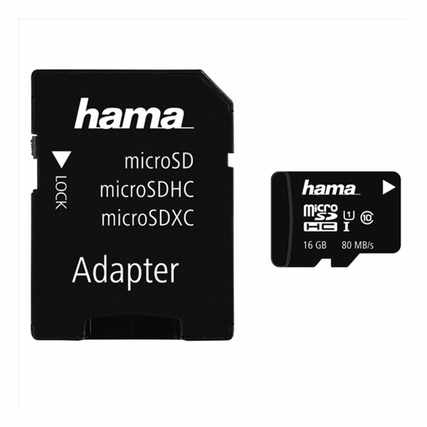 HAMA 124138 microSDHC 16 GB Class 10 UH